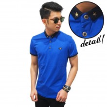 Polo Stars Gold Pin Blue