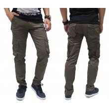 Celana Panjang Chino Cargo Dark Green