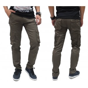 Celana Panjang Chino Cargo Dark Green