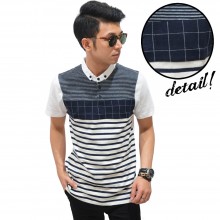 Polo Square Mix Stripe White