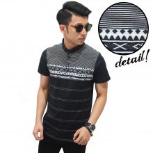 Polo Stripe And Tribal Black