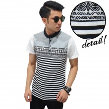 Polo Stripe And Tribal White