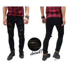 Jeans Ripped Extreme Destroyed Black