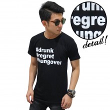 Kaos Drunk Regret Hungover Black