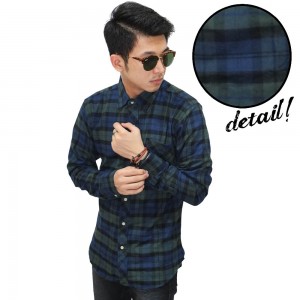 Kemeja Flannel Austin Tartan Green