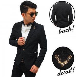 Blazer Pocket List With Deer Pin Black
