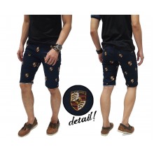 Celana Pendek Badge Pattern Navy