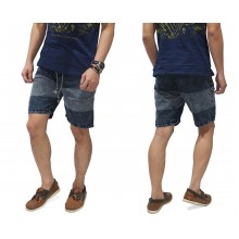 Celana Pendek Denim Blocking Wash Black