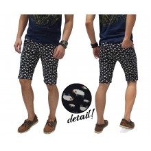 Celana Pendek Sheep Family Pattern Black