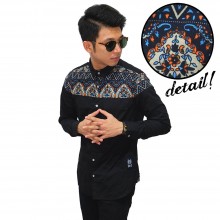 Kemeja Panjang Combi Batik Irian Black