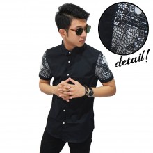 Kemeja Pendek Sleeve Batik Mixing Pattern