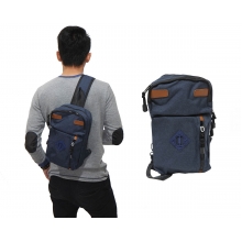 Shoulder Bag Double Pocket Navy