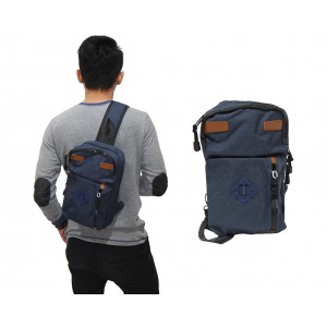 Shoulder Bag Double Pocket Navy