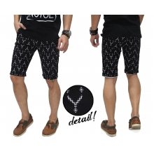 Celana Pendek Zig Zag Pattern Black