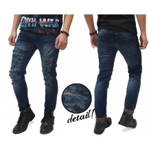 Jeans Ripped Destroyed Naked Kakkoii Dark Indigo