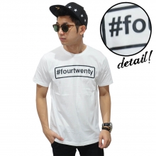 Kaos Hashtag Fourtwenty White
