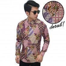 Kemeja Batik Elegant Mixed Motif Purple