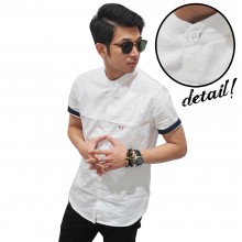 Kemeja Pendek Shanghai Casual White