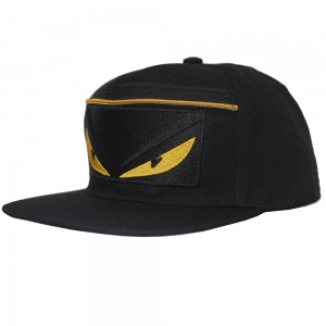 Topi Snapback Fendi Monster Zipper Black
