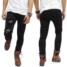 Jeans Ripped Mega Destroyed Black