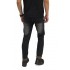 Celana Jeans Ripped On Knee Black Washed