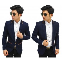 Blazer Formal Gold List Dark Navy