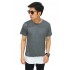 Longline T-Shirt Two Tone Zipper Grey