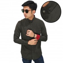 Kemeja Panjang Formal Polos Dark Green