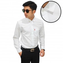 Kemeja Panjang Formal Polos Putih