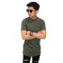 Longline T-Shirt Basic Dark Green