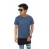 Longline T-Shirt Two Tone Zipper Blue