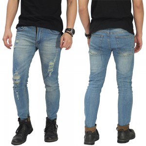 Celana Jeans Ripped Vintage Dirty Blue