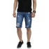 Celana Pendek Denim Spotting Ripped Blue