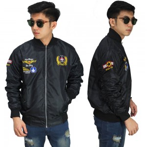 Jaket Bomber Star Army Black