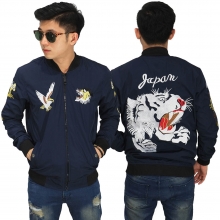 Jaket Bomber Sukajan Japan Lion Navy