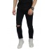 Celana Jeans Ripped On Knee Basic Black