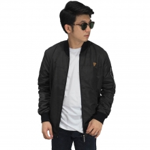 Jaket Bomber Parasut Basic Black
