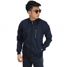 Jaket Bomber Stand Up Collar Navy