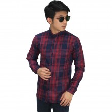 Kemeja Flanel Brodie Tartan Navy Red
