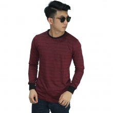 Sweatshirt Faded Stripe Maroon