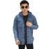 Kemeja Denim Hooded Dark Blue