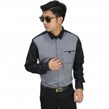 Kemeja Formal Two Combination Grey