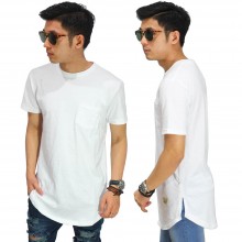 Longline T-Shirt Basic White