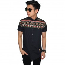Kemeja Pendek Half Top Tribal Black