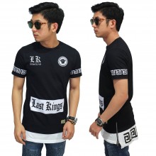 Longline T-Shirt Last King Wisdom Black