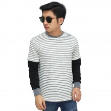 Sweatshirt Double Layer Stripe