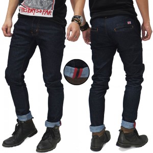 Celana Jeans Rigid Indigo With Ribbon List