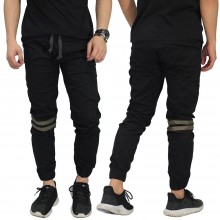 Celana Jogger Chino Double Stripe Black