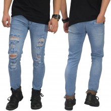 Jeans Ripped Mega Destroyed Soft Blue