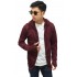 Knit Hoodie Fingerless Maroon